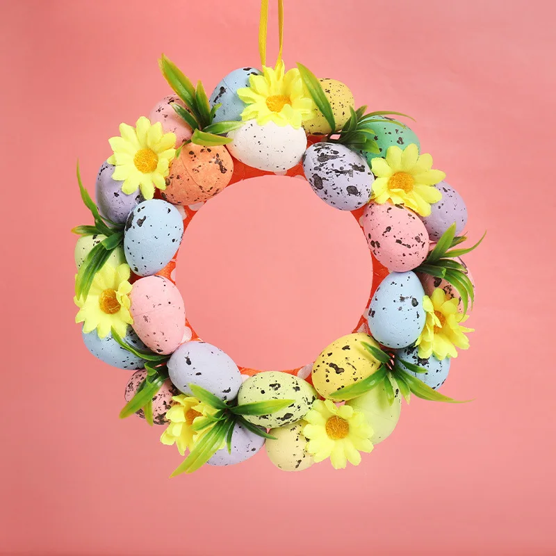 Easter Colorful Egg Wreath Door Wall Hanging Pendants Simulated Green Plant Bunny Egg Party Decor For Home Happy Easter Day
Easter Colorful Egg Wreath Door Wall Hanging Pendants Simulated Green Plant Bunny Egg Party Decor For Home Happy Easter Day