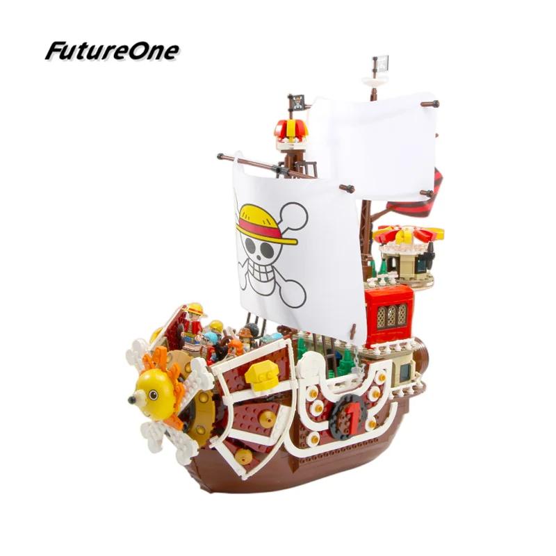 

Hot Anime One Piece Thousand Sunny Going Merry Pirate Ship Models DIY Assembled Boat Decoration Collectible Toys for Kids Gifts