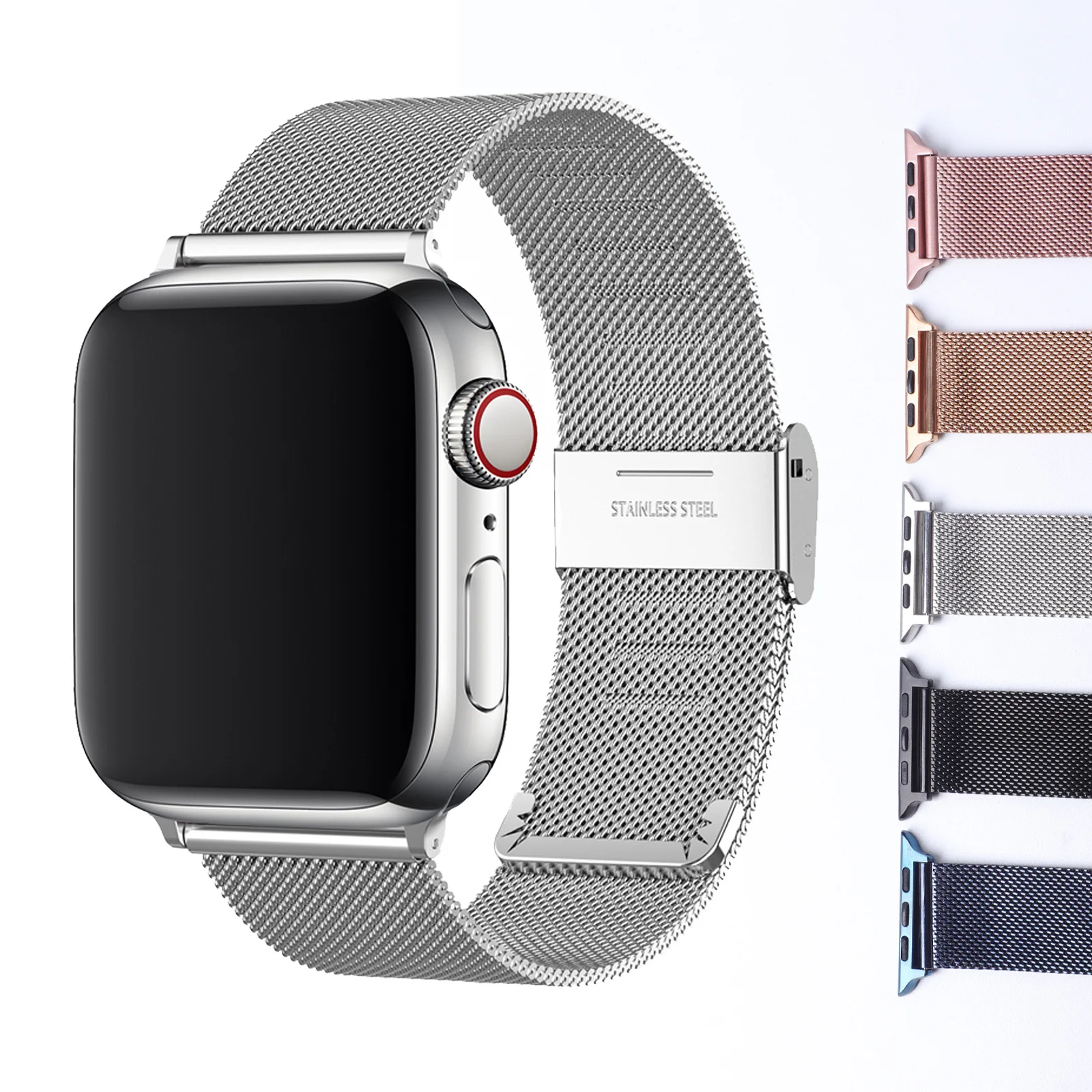 Metal Strap for Apple Watch Band 44mm 40 45 41mm 42 38mm Milanese Bracelet for iwatch Series 7 6 SE 5 4 3 Accessories Wriststrap
Metal Strap for Apple Watch Band 44mm 40 45 41mm 42 38mm Milanese Bracelet for iwatch Series 7 6 SE 5 4 3 Accessories Wriststrap