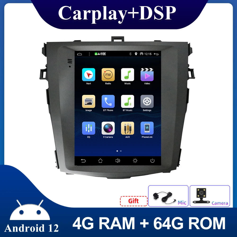 Android 12 For Toyota Corolla 10 E140 E150 2006-2013 Car Radio WIFI Video Player DSP CarPlay Auto GPS BT Navigation Head Unit
Android 12 For Toyota Corolla 10 E140 E150 2006-2013 Car Radio WIFI Video Player DSP CarPlay Auto GPS BT Navigation Head Unit