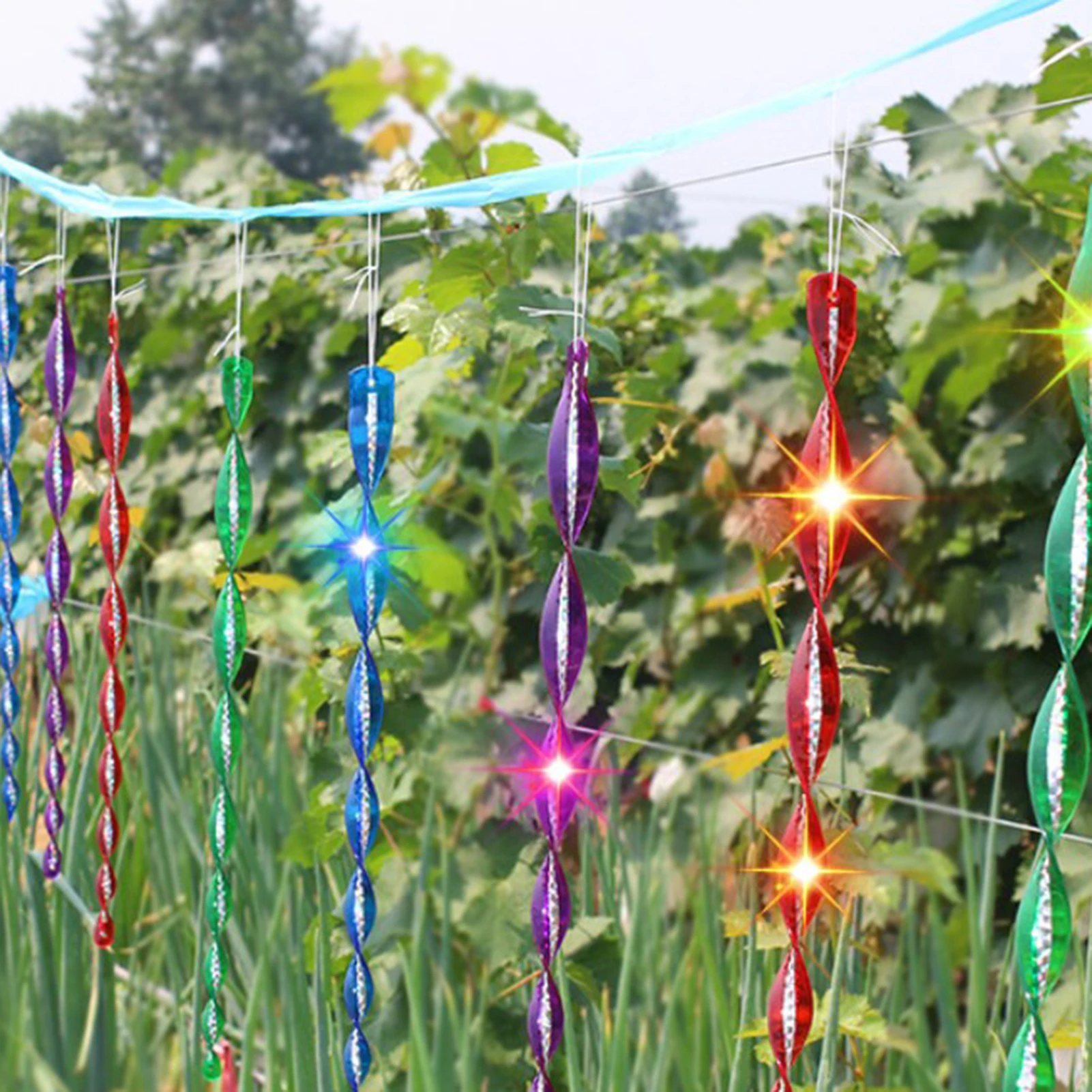 10PCS Bird Repeller 30/50cm Reflective Stick Scare Bird Wind Spiral Rotating Rod Garden Ornaments Decor Anti-bird Garden Tool
10PCS Bird Repeller 30/50cm Reflective Stick Scare Bird Wind Spiral Rotating Rod Garden Ornaments Decor Anti-bird Garden Tool