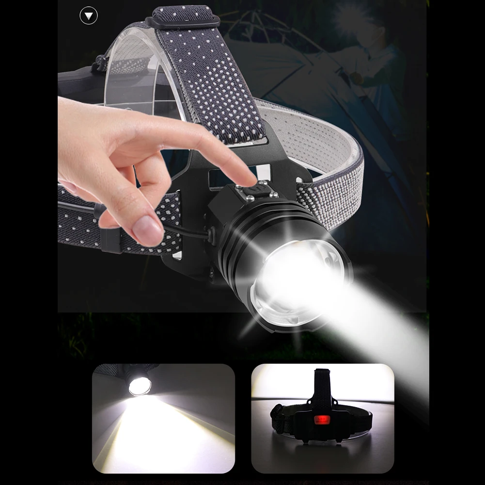Super Powerful XHP160 Most Led Headlamp Waterproof High Power Led Headlight Rechargeable flashlight Type-C Usb Fishing Head Lamp
Super Powerful XHP160 Most Led Headlamp Waterproof High Power Led Headlight Rechargeable flashlight Type-C Usb Fishing Head Lamp