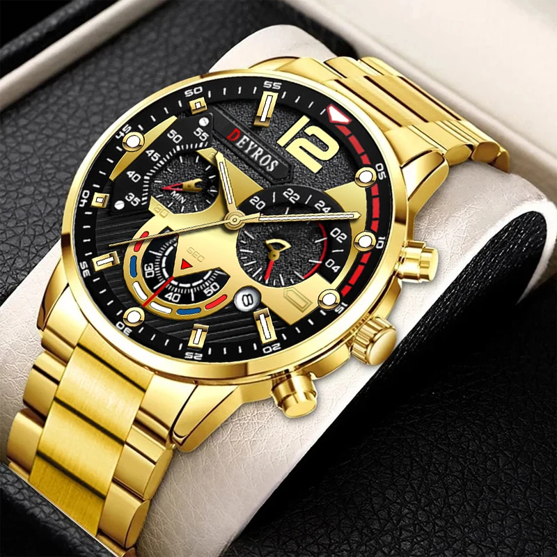 Fashion Men's Sports Watches for Men Business Stainless Steel Quartz Wrist Watch Male Sports Casual Leather Watch reloj hombre
Fashion Men's Sports Watches for Men Business Stainless Steel Quartz Wrist Watch Male Sports Casual Leather Watch reloj hombre