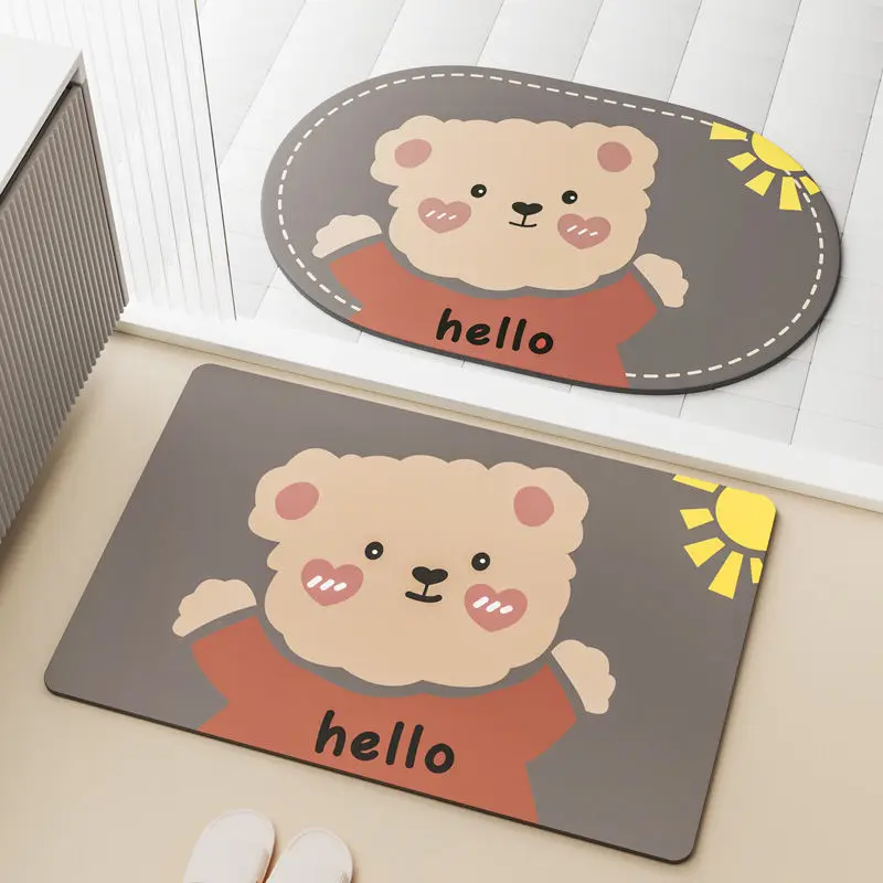 2 Pieces Mats Cute Bear Bathroom Water-absorbing Anti-slip Foot Pad Door Speed Dry Door Toilet Carpet Toilet Mat Cute Floor Mat
2 Pieces Mats Cute Bear Bathroom Water-absorbing Anti-slip Foot Pad Door Speed Dry Door Toilet Carpet Toilet Mat Cute Floor Mat