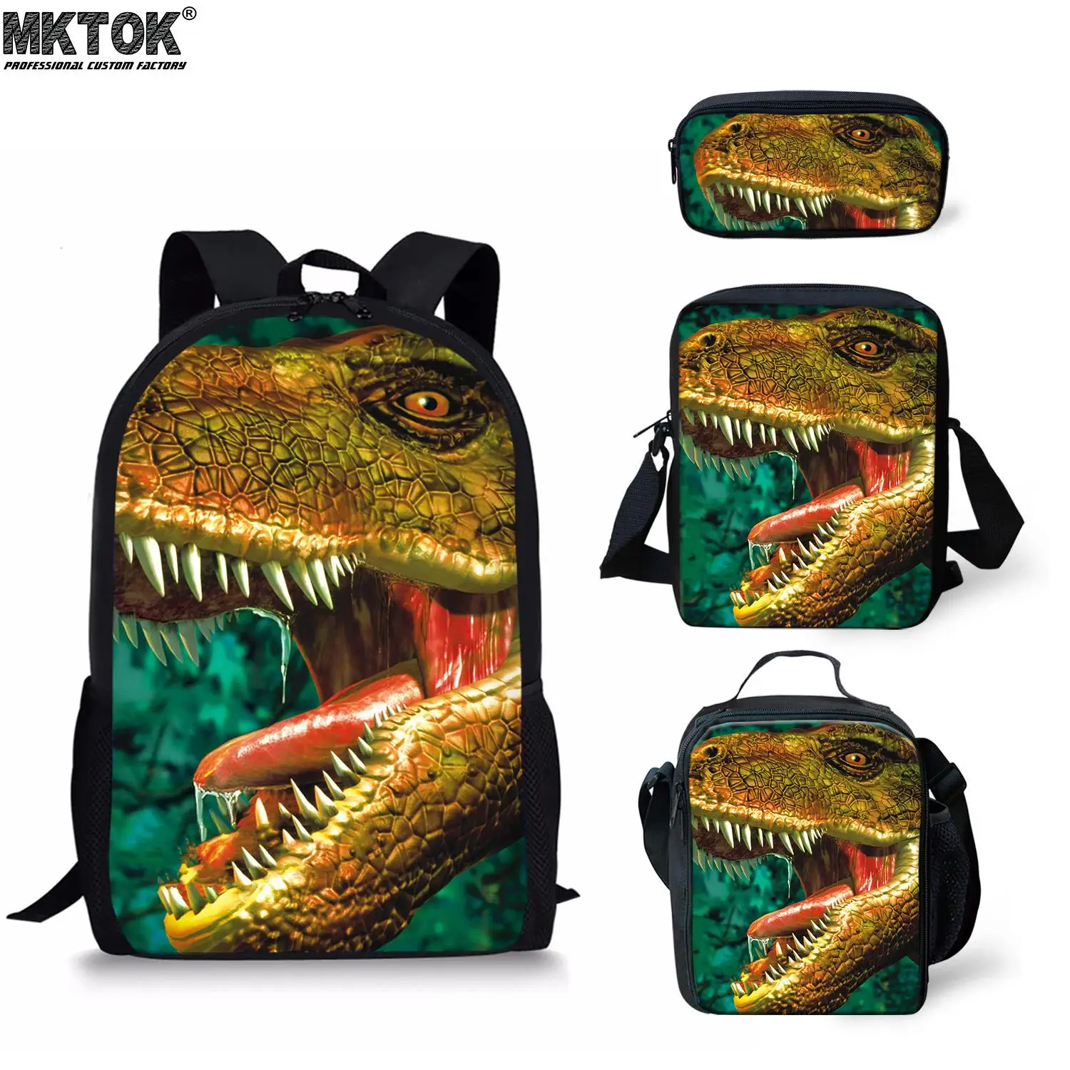 Dinosaur Pattern 4Pcs/Set Boys School Bags Large Capacity Soft Children's Backpack Cool Student Satchel Free Shipping
Dinosaur Pattern 4Pcs/Set Boys School Bags Large Capacity Soft Children's Backpack Cool Student Satchel Free Shipping
