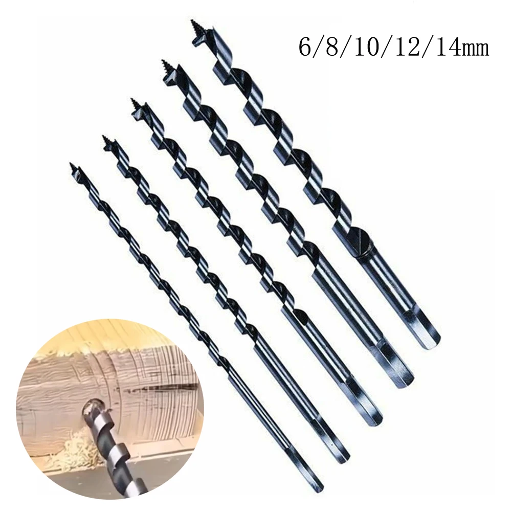 

5pcs 300mm Extra Long Rolled Wood Brad Point Drill Bit Auger Drill BitsFor Metal Steel Drilling Bit Hole Saw Power Tools 6-14mm