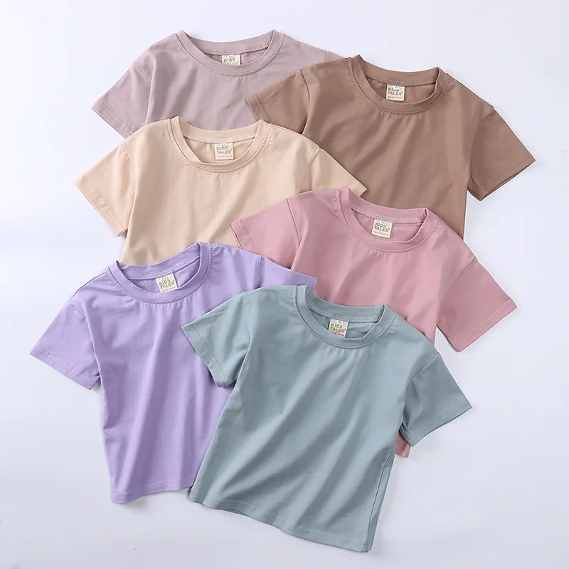 2023 Summer Children Solid Short Sleeve Loose T-shirt Boy Infant Cotton Casual Tops Girl Baby Fashion Simple Tees Kid Costume
2023 Summer Children Solid Short Sleeve Loose T-shirt Boy Infant Cotton Casual Tops Girl Baby Fashion Simple Tees Kid Costume