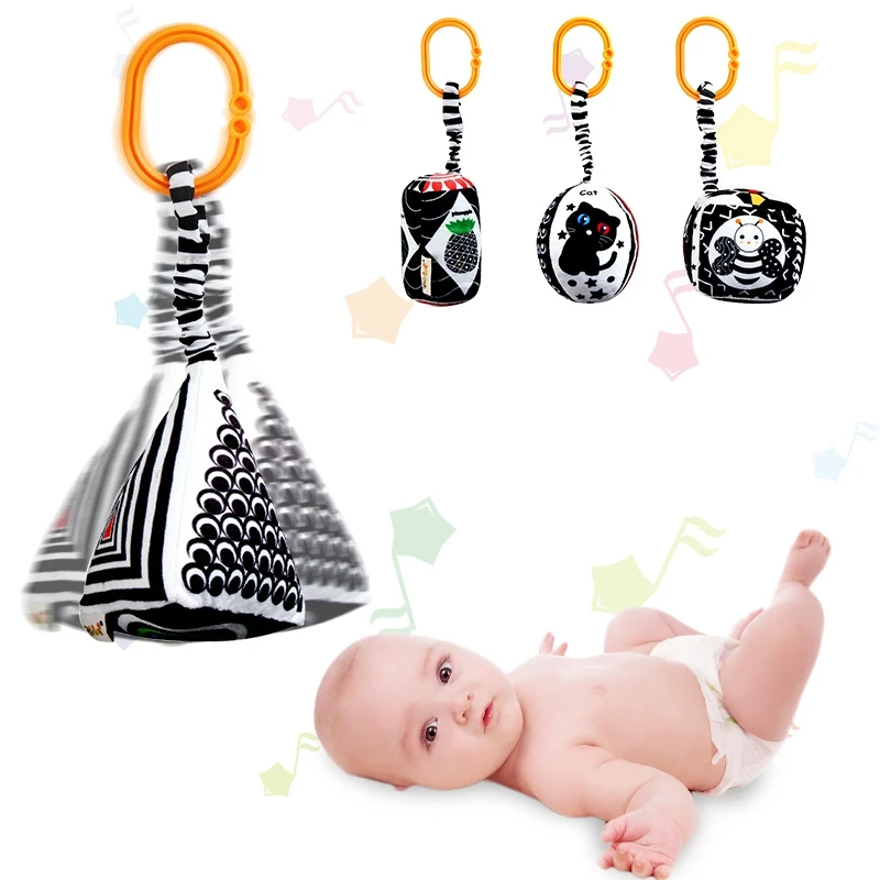 Cartoon Baby Bed Hanging Rattles Infant Stroller Comfort Toys for Newborns Kids Sensory Toys Black and White for 0-12 Months
Cartoon Baby Bed Hanging Rattles Infant Stroller Comfort Toys for Newborns Kids Sensory Toys Black and White for 0-12 Months