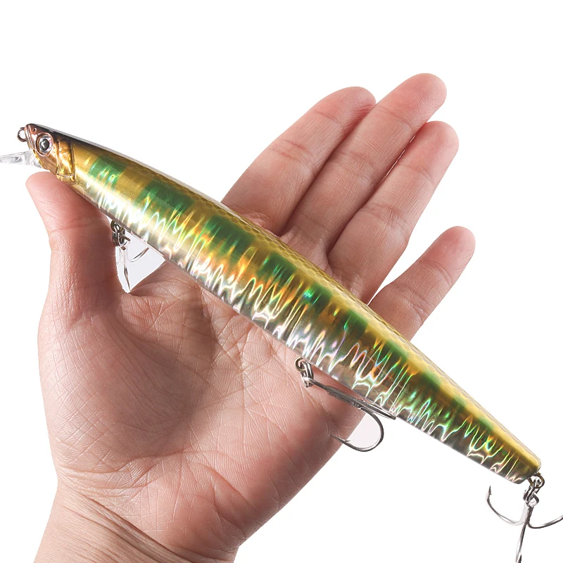 Рыболовная Приманка Minnow, 27 г, 32 г, рыболовные снасти, 163 мм, 140 мм, Тонущая твердая приманка для морского окуня, щуки
Рыболовная Приманка Minnow, 27 г, 32 г, рыболовные снасти, 163 мм, 140 мм, Тонущая твердая приманка для морского окуня, щуки