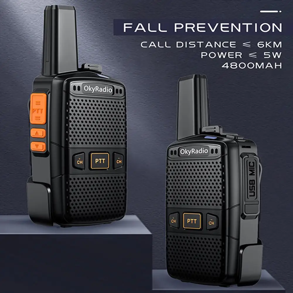 N5 5w Wireless Civil Mini Walkie-Talkie 4800mah Type-C Rechargeable 400-470mhz Portable Waterproof Work Intercom Radio Devices
N5 5w Wireless Civil Mini Walkie-Talkie 4800mah Type-C Rechargeable 400-470mhz Portable Waterproof Work Intercom Radio Devices