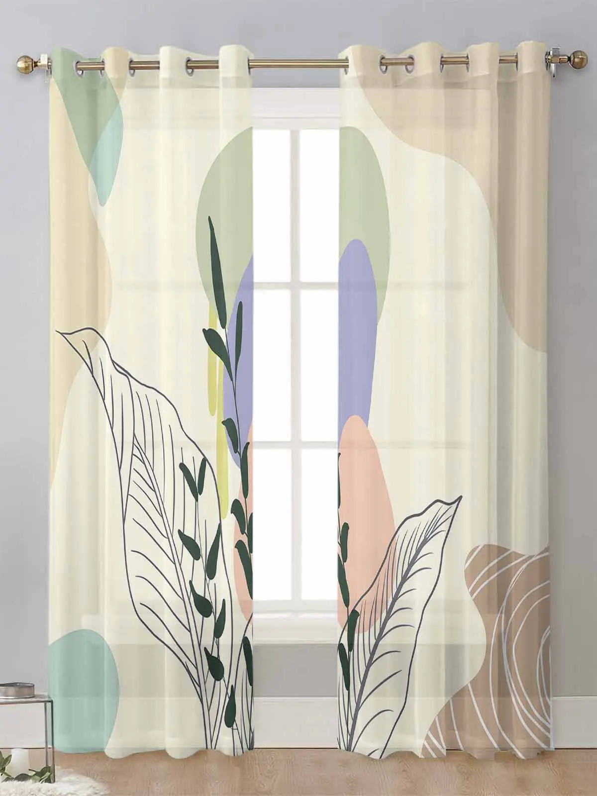 Boho Geometric Plants Sheer Curtains For Living Room Window Screening Transparent Voile Tulle Curtain Cortinas Drapes Home Decor
Boho Geometric Plants Sheer Curtains For Living Room Window Screening Transparent Voile Tulle Curtain Cortinas Drapes Home Decor