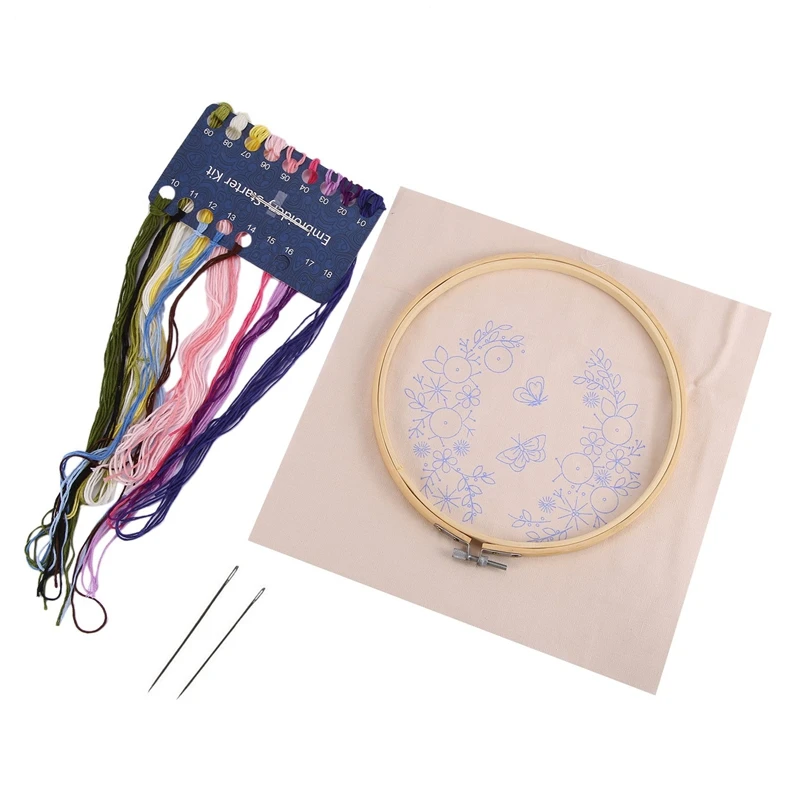 Full Range Of Embroidery Starter Kit with Pattern Cross Stitch Kit Including Embroidery Cloth with Floral Pattern Retail
Full Range Of Embroidery Starter Kit with Pattern Cross Stitch Kit Including Embroidery Cloth with Floral Pattern Retail