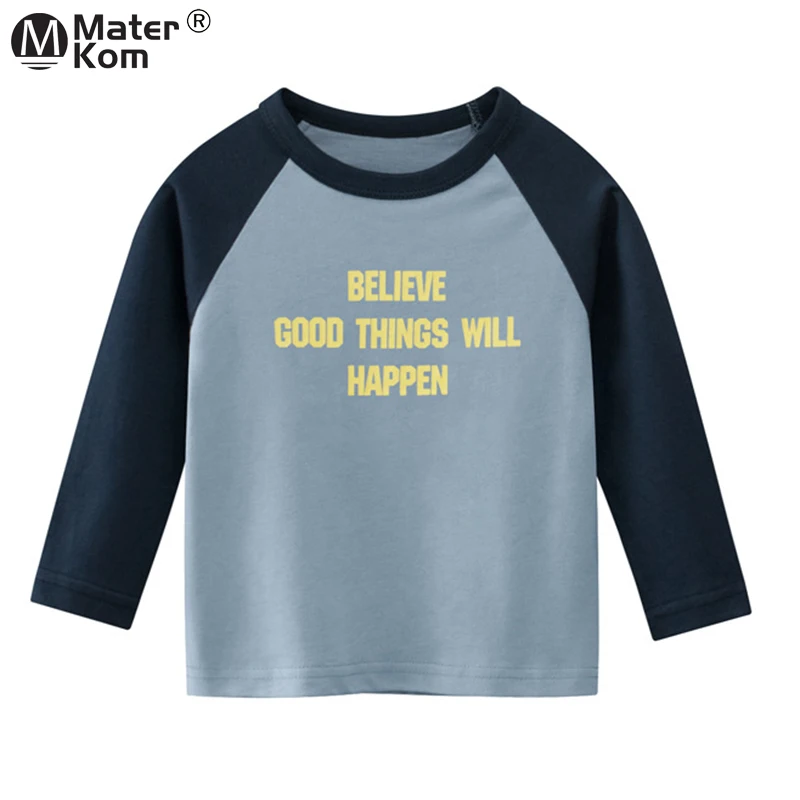Little Kid Boys Long Sleeve Clothes Spring Tops Children T-shirts Letter Tees Fashion Casual Cotton Clothing For Baby Size 2T-7T
Little Kid Boys Long Sleeve Clothes Spring Tops Children T-shirts Letter Tees Fashion Casual Cotton Clothing For Baby Size 2T-7T