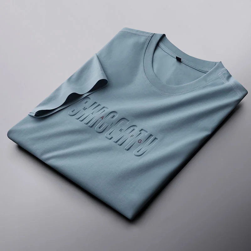 High end ice silk seamless t-shirt men's trend letter short sleeve 2023 summer breathable half sleeve leisure luxury Top Men
High end ice silk seamless t-shirt men's trend letter short sleeve 2023 summer breathable half sleeve leisure luxury Top Men