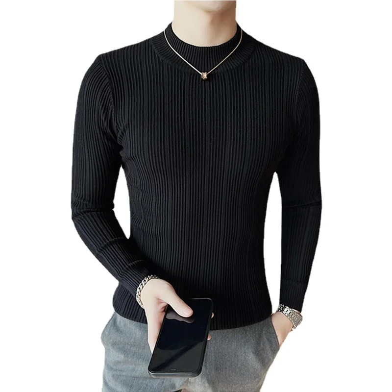 Новинка 2022, Мужской Повседневный свитер с полувысоким воротником, Модный молодежный мужской однотонный полосатый вязаный пуловер
Новинка 2022, Мужской Повседневный свитер с полувысоким воротником, Модный молодежный мужской однотонный полосатый вязаный пуловер