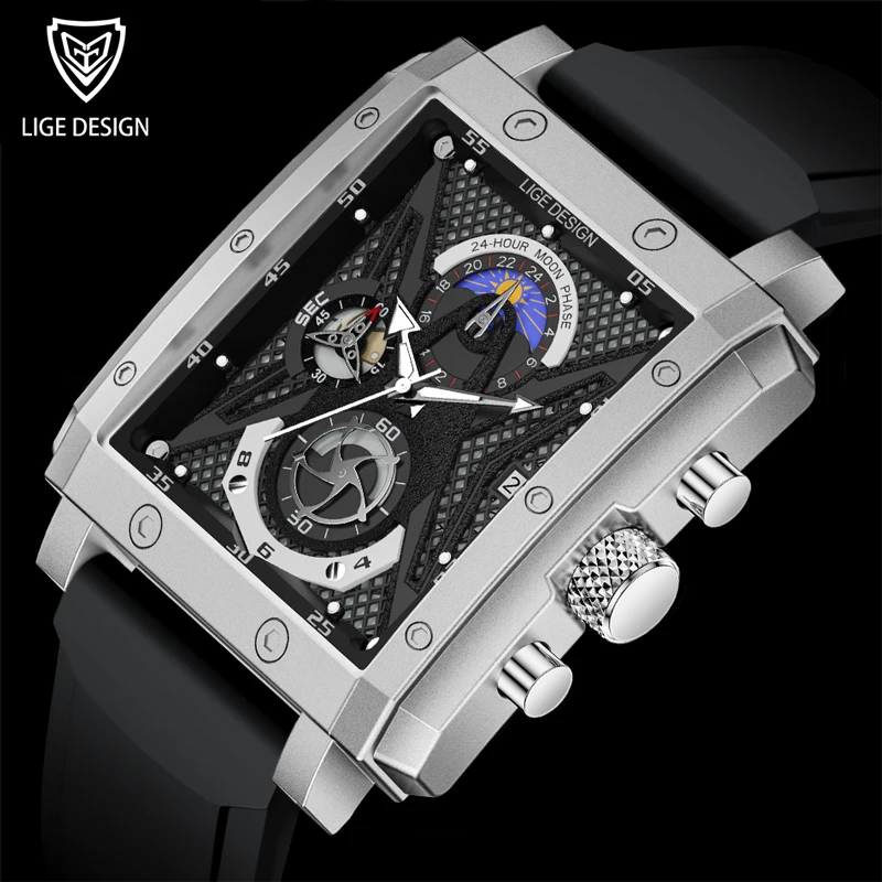 LIGE Chronograph Watch for Men Luxury Waterproof Watches Hollow Design Date Wrist Watch Sport Silicone Clock Gift Montre Homme
LIGE Chronograph Watch for Men Luxury Waterproof Watches Hollow Design Date Wrist Watch Sport Silicone Clock Gift Montre Homme