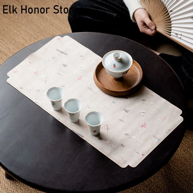 Suede Painted Tea Mat Chinese Small Tea Flag Small Table Flag Waterproof Fiber Zen Tea Tablecloth Tea Ceremony Parts Accessories
Suede Painted Tea Mat Chinese Small Tea Flag Small Table Flag Waterproof Fiber Zen Tea Tablecloth Tea Ceremony Parts Accessories