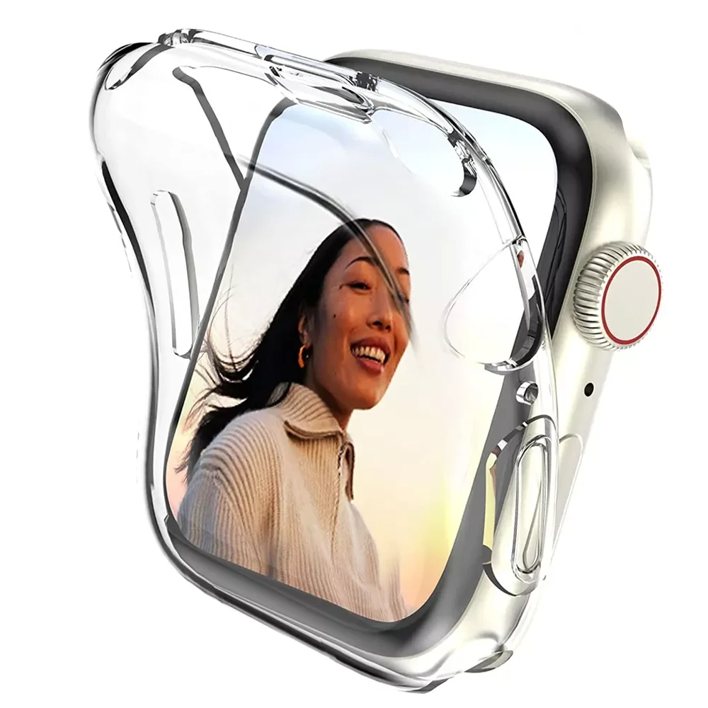 Cover for Apple watch case 44mm 40mm 42mm 38mm All-around TPU Clear Protector Bumper Apple watch series 6 se 5 4 3 7 45mm 41mm
Cover for Apple watch case 44mm 40mm 42mm 38mm All-around TPU Clear Protector Bumper Apple watch series 6 se 5 4 3 7 45mm 41mm