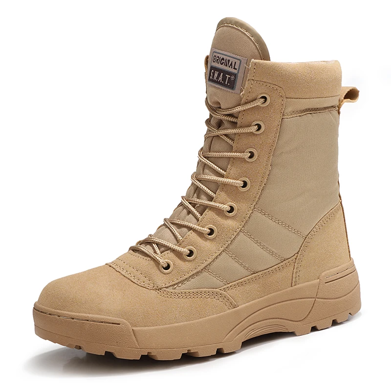 New Hiking Boots Men Military Desert Combat Boots Outdoor Tactical Ankle Boots Waterproof Army Boots Work Shoes Big Size 38-46
New Hiking Boots Men Military Desert Combat Boots Outdoor Tactical Ankle Boots Waterproof Army Boots Work Shoes Big Size 38-46