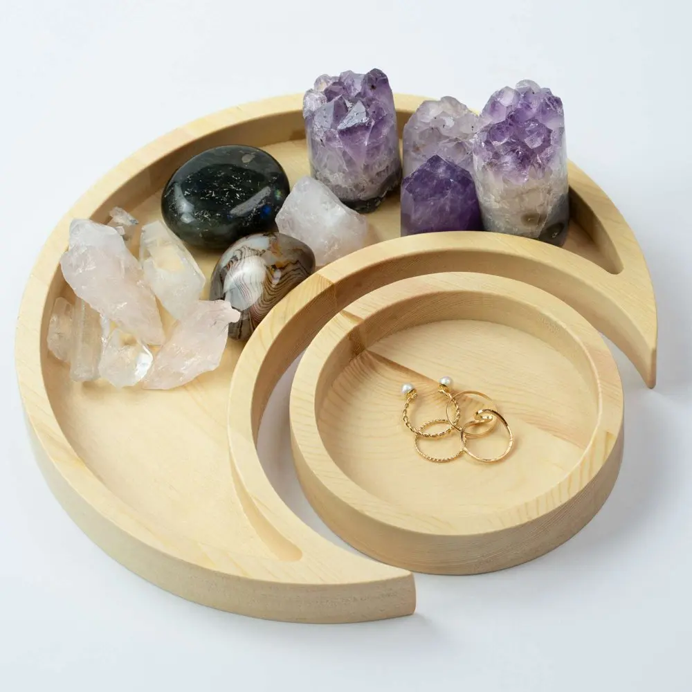 Moon Tray Crystal Holder and Display - Crystal Tray for Stones, Healing Crystals and Gemstones Storage and Organizer Stand - Cre
Moon Tray Crystal Holder and Display - Crystal Tray for Stones, Healing Crystals and Gemstones Storage and Organizer Stand - Cre