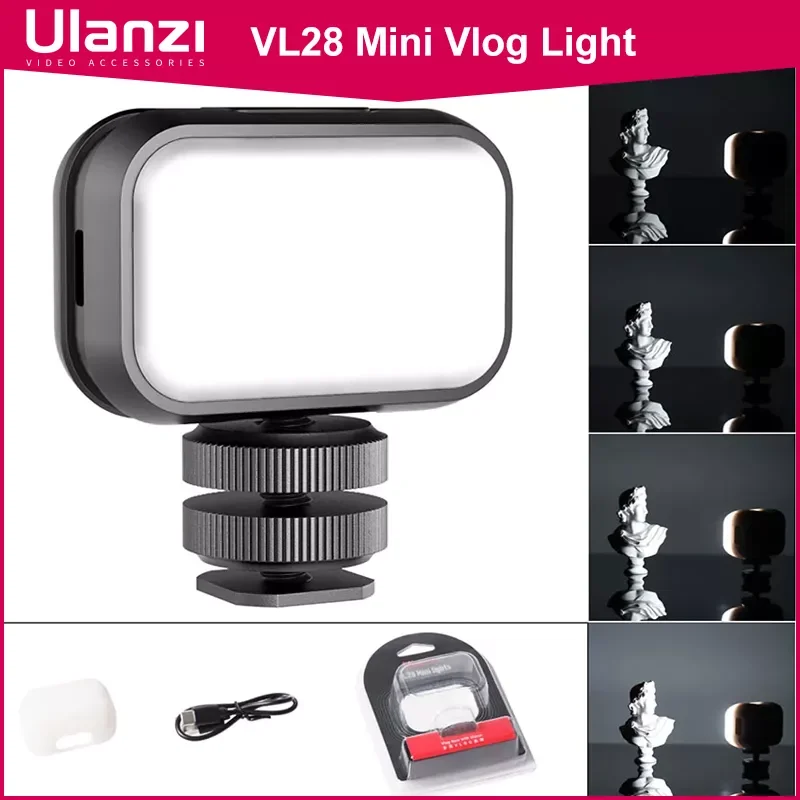 Ulanzi VL28 6500K Ultra Mini Rechargable LED Video Light Adjustable Vlog Light for Youtube Selfie Live Type-C Charging Light
Ulanzi VL28 6500K Ultra Mini Rechargable LED Video Light Adjustable Vlog Light for Youtube Selfie Live Type-C Charging Light