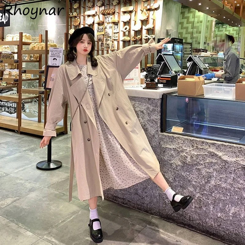 Trench Women Trendy Temperament England Style Autumn Turn Down Collar Long Sleeve Casual Street Outerwear Female New Youth Ins
Trench Women Trendy Temperament England Style Autumn Turn Down Collar Long Sleeve Casual Street Outerwear Female New Youth Ins