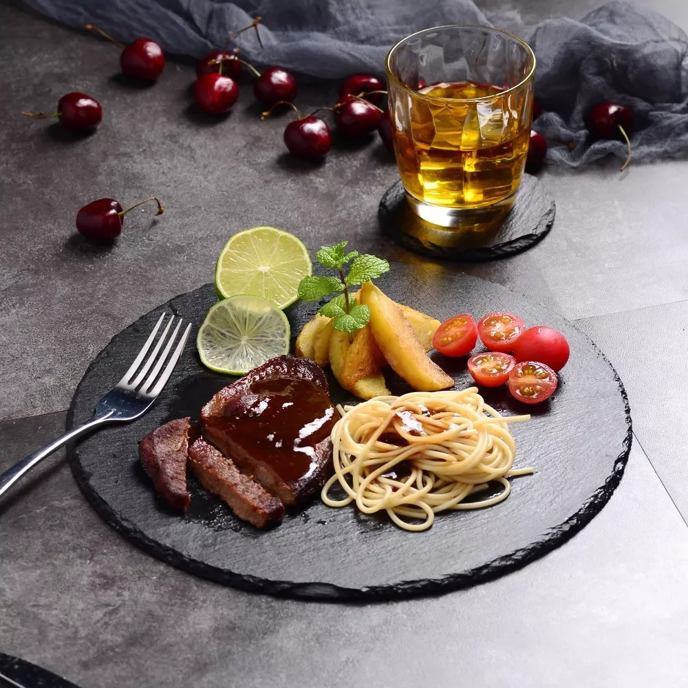 Tableware Round Natural Slate Placemat Set Coffee Tea Table Mug Cup Plate - 8 Coasters, 8 Placemats
Tableware Round Natural Slate Placemat Set Coffee Tea Table Mug Cup Plate - 8 Coasters, 8 Placemats