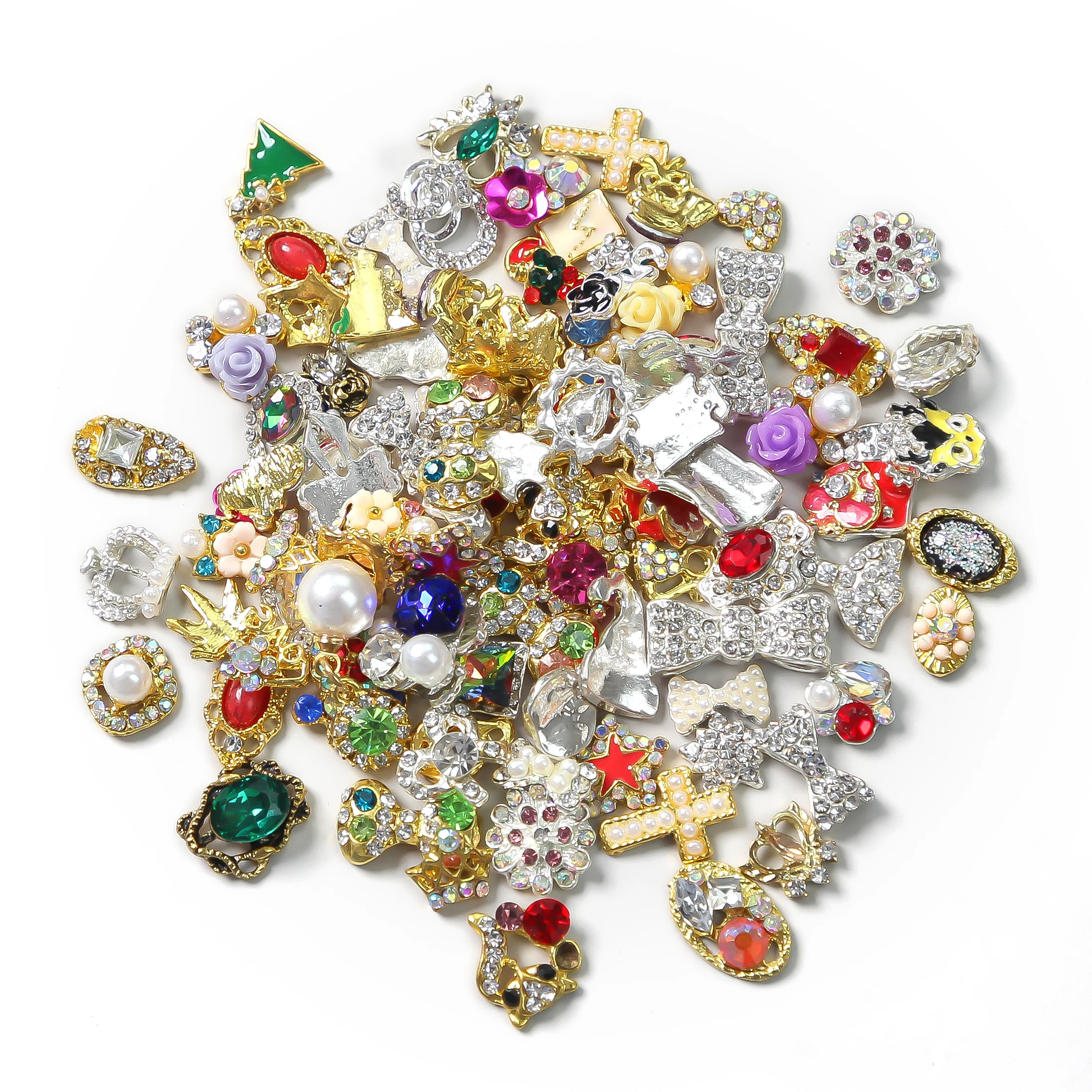 50 Random Pack Alloy Rhinestone Nail Art Decorations for Nail Art AccessoriesCrystal Diamond Manicure Nails Accessories Tool
50 Random Pack Alloy Rhinestone Nail Art Decorations for Nail Art AccessoriesCrystal Diamond Manicure Nails Accessories Tool