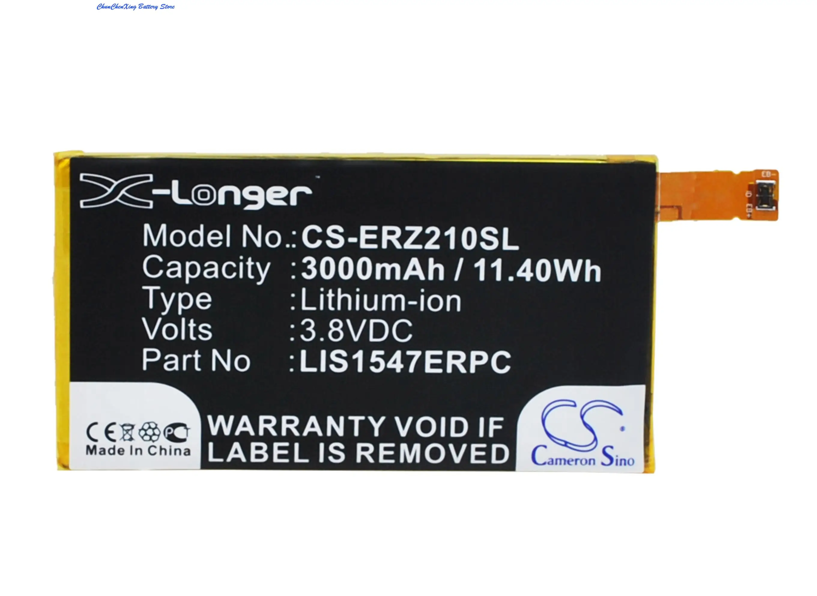 Cameron Sino 3000mAh Battery LIS1547ERPC for Sony Ericsson D6563, Xperia Z2a, Xperia Z2a D6563, Xperia ZL2, Xperia ZL2 SOL25
Cameron Sino 3000mAh Battery LIS1547ERPC for Sony Ericsson D6563, Xperia Z2a, Xperia Z2a D6563, Xperia ZL2, Xperia ZL2 SOL25