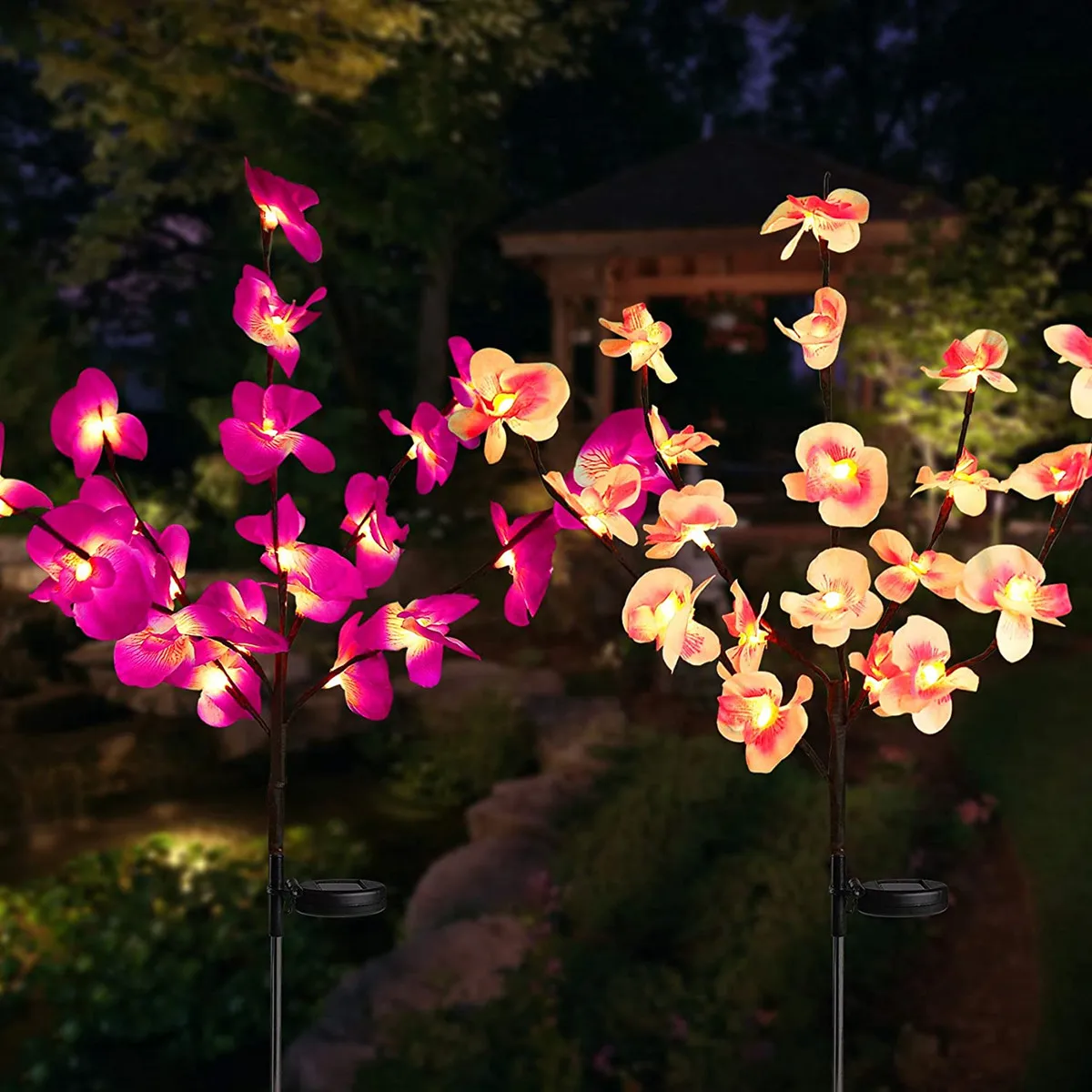Solar Garden Flower Light, Waterproof Solar Powered OrchidLights with 40 Flower, 2 Mode Decorative Lights with Solar Panel for P
Solar Garden Flower Light, Waterproof Solar Powered OrchidLights with 40 Flower, 2 Mode Decorative Lights with Solar Panel for P