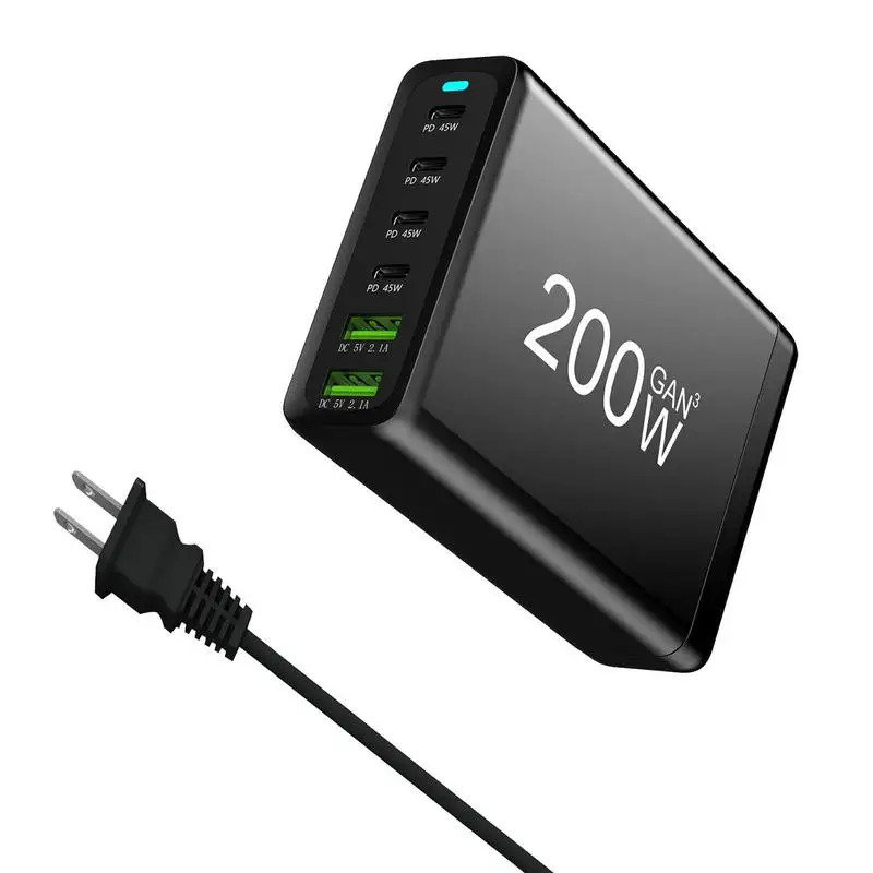 Multiple USB Charger 200W 6-Port Desktop Charger Charging Station Super Fast Multi-funcational Charging Station Hub For Smart
Multiple USB Charger 200W 6-Port Desktop Charger Charging Station Super Fast Multi-funcational Charging Station Hub For Smart