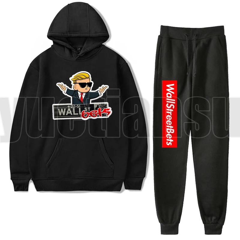 Hip Hop WallStreetBets Hoodie Tops Anime 2 Pieces Set Gamestop Tracksuit Men's Hoodies+Sweatpants Oversized Clothes WSB Pants
Hip Hop WallStreetBets Hoodie Tops Anime 2 Pieces Set Gamestop Tracksuit Men's Hoodies+Sweatpants Oversized Clothes WSB Pants