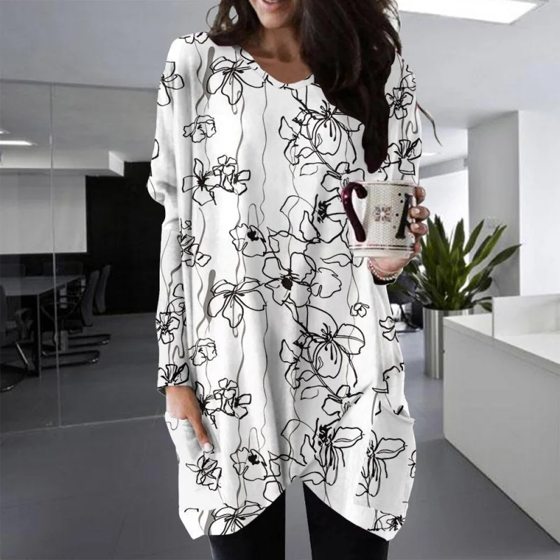 New Amazon Temperament Midi Skirt Loose Slit Midi Skirt Long Sleeve Pullover Commuter Dress plus Size European and American
New Amazon Temperament Midi Skirt Loose Slit Midi Skirt Long Sleeve Pullover Commuter Dress plus Size European and American