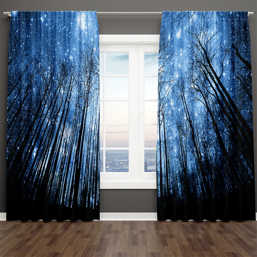 The Woods and Starry Milky Way in the Dark Blue 2 Pieces Shading Window Curtain For Living Room Bedroom Decor Rod Pocket
The Woods and Starry Milky Way in the Dark Blue 2 Pieces Shading Window Curtain For Living Room Bedroom Decor Rod Pocket