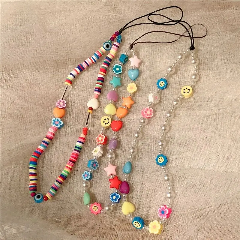 Mobile Phone Lanyard Liberates Hands Creative Soft Pottery Smiley Pearl Beads Summer Colorful Soft Glue Clay Beach Holiday Style
Mobile Phone Lanyard Liberates Hands Creative Soft Pottery Smiley Pearl Beads Summer Colorful Soft Glue Clay Beach Holiday Style