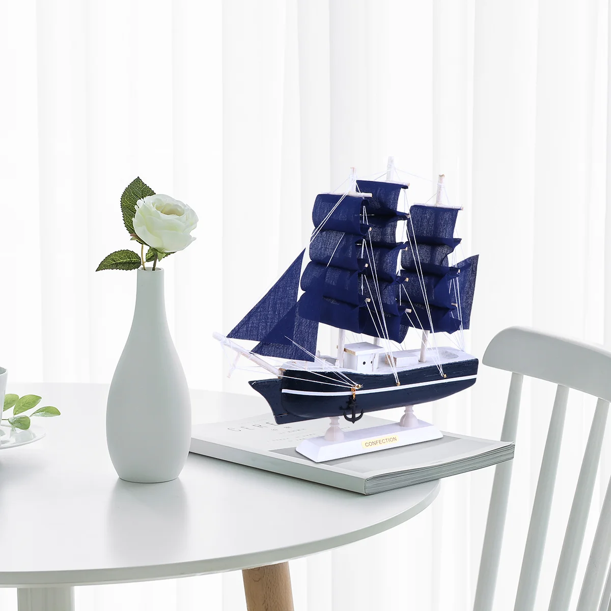Sailboat Model Ship Wooden Sailing Nautical Boat Decor Ornament Decoration Beach Models Decorations Vintage Home Sail Figurine
Sailboat Model Ship Wooden Sailing Nautical Boat Decor Ornament Decoration Beach Models Decorations Vintage Home Sail Figurine