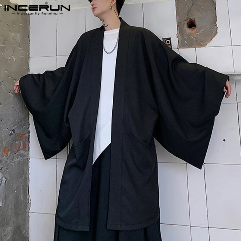 Men Cardigan Open Stitch Loose Long Sleeve Streetwear Trench 2023 Chic Vintage Punk Solid Long Coats Mens Cloak Cape INCERUN 5XL
Men Cardigan Open Stitch Loose Long Sleeve Streetwear Trench 2023 Chic Vintage Punk Solid Long Coats Mens Cloak Cape INCERUN 5XL
