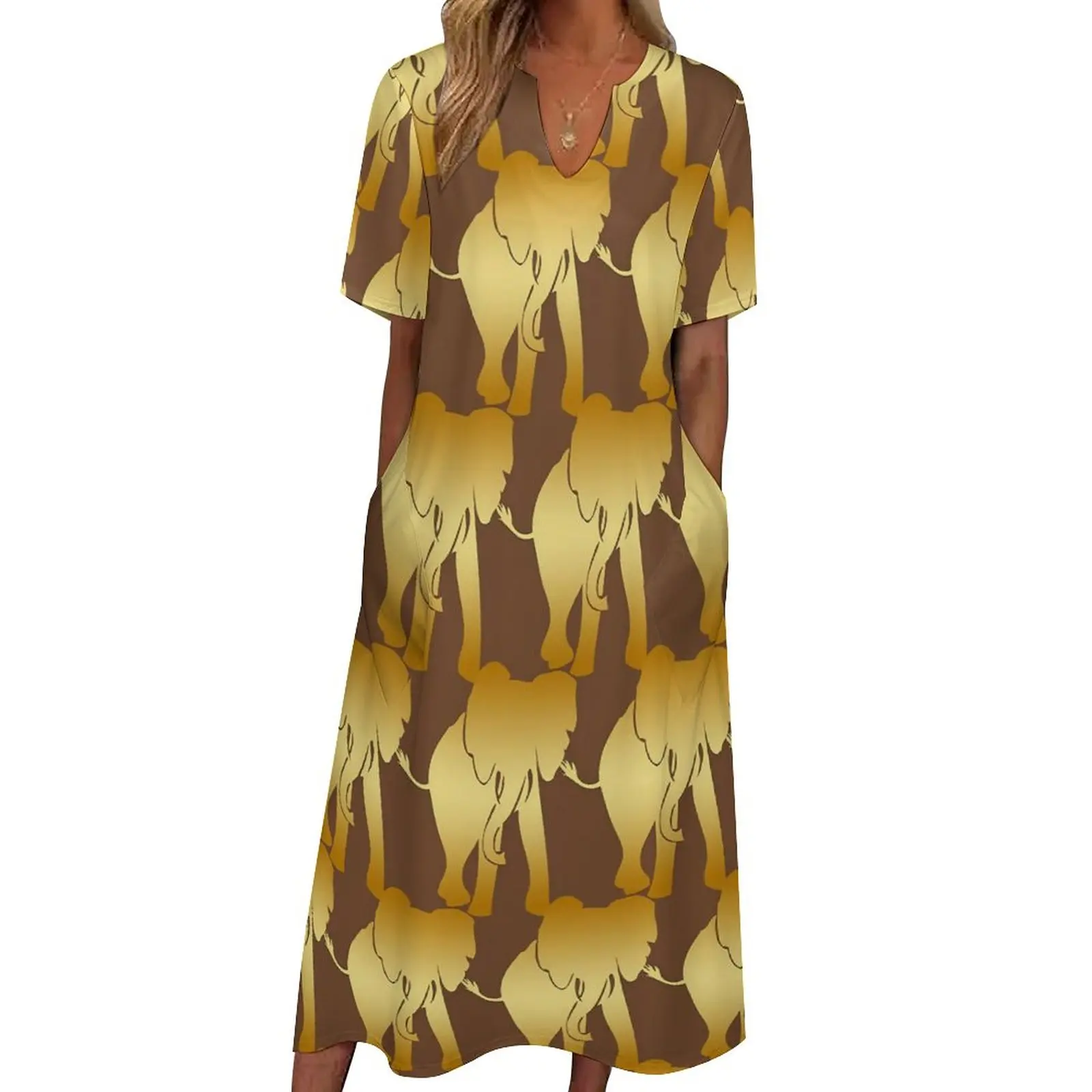 Elephant Spirit Dress Retro Animal Print Party Maxi Dress V Neck Graphic Casual Long Dresses Street Fashion Oversize Vestido
Elephant Spirit Dress Retro Animal Print Party Maxi Dress V Neck Graphic Casual Long Dresses Street Fashion Oversize Vestido