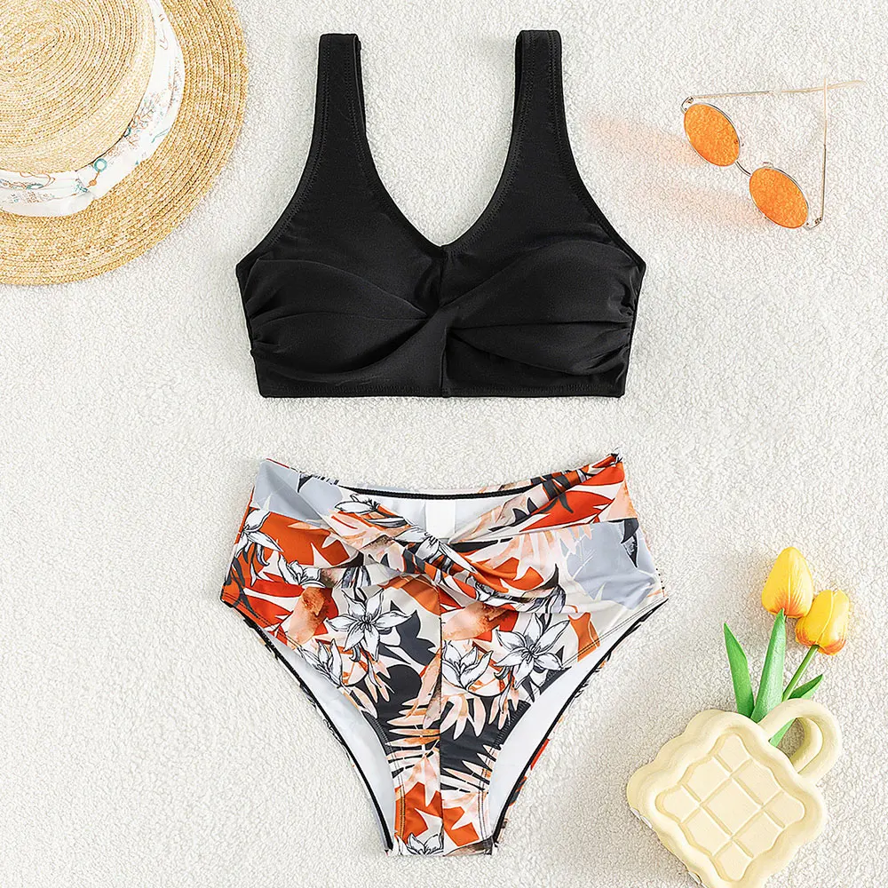 Floral Girl Swimsuit Kids Twisted Two Piece Children's Swimwear Triangle Bikini Set 7-16 Years Teenagers Bathing Suit Beachwear
Floral Girl Swimsuit Kids Twisted Two Piece Children's Swimwear Triangle Bikini Set 7-16 Years Teenagers Bathing Suit Beachwear