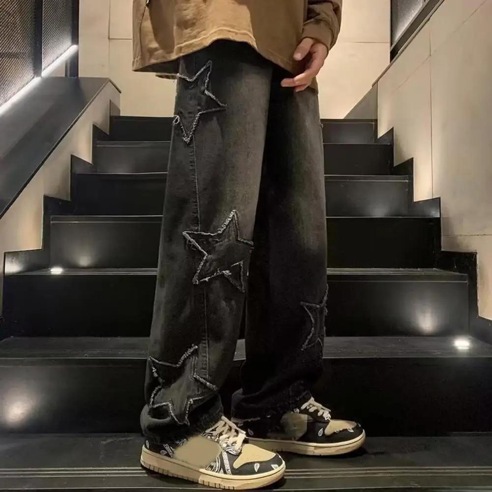 Star Embroidery Straight Casual Men Jeans Gothic Neutral New Wide Leg Loose Hip-hop Fashion Youth Streetwear Denim Trousers Y2K
Star Embroidery Straight Casual Men Jeans Gothic Neutral New Wide Leg Loose Hip-hop Fashion Youth Streetwear Denim Trousers Y2K