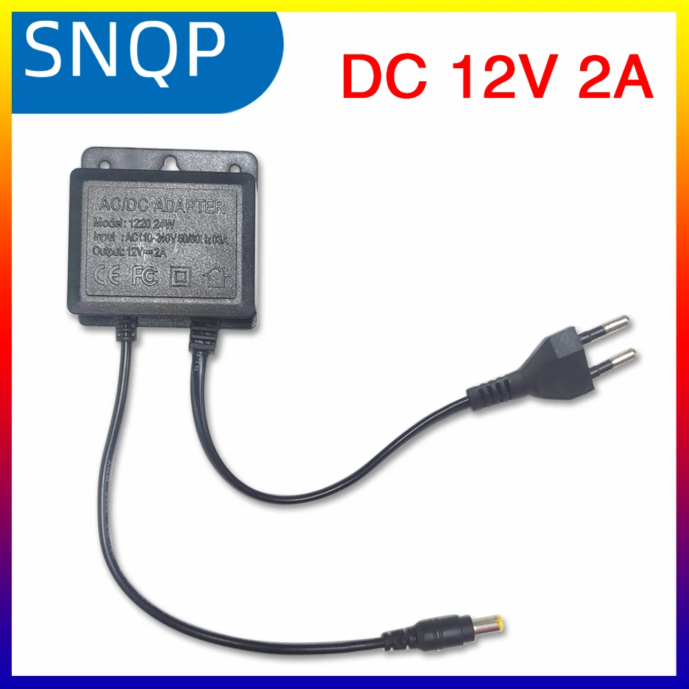 Водонепроницаемый адаптер питания SNQP DC12V 2A для камер видеонаблюдения
Водонепроницаемый адаптер питания SNQP DC12V 2A для камер видеонаблюдения