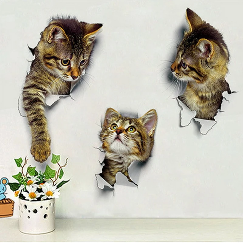 Creative Cat Three-dimensional Wall Sticker Decorative Sticker Personalized Refrigerator Notebook Toilet Sticker
Creative Cat Three-dimensional Wall Sticker Decorative Sticker Personalized Refrigerator Notebook Toilet Sticker