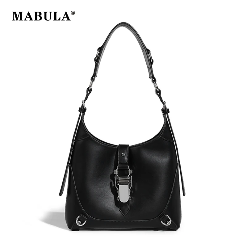 Женская кожаная сумка через плечо MABULA Rock, Классическая Повседневная Сумка-тоут из искусственной кожи с одним кошелек Hobo в стиле панк, 2023
Женская кожаная сумка через плечо MABULA Rock, Классическая Повседневная Сумка-тоут из искусственной кожи с одним кошелек Hobo в стиле панк, 2023