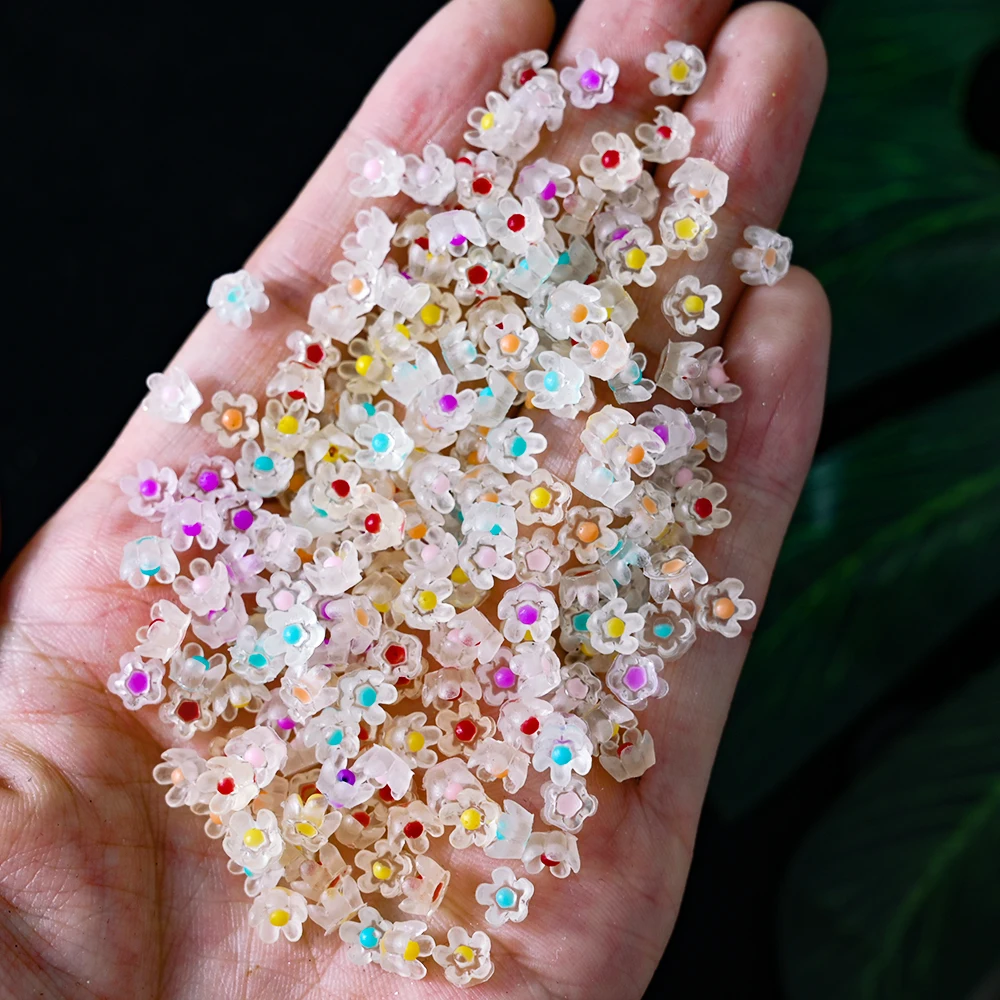 100Pcs Coloful 6mm Five Petal Flower Nail Art Charms Resin Mini Flowers Nail Decorations Ice Transpartent Flatback Cute Flowers
100Pcs Coloful 6mm Five Petal Flower Nail Art Charms Resin Mini Flowers Nail Decorations Ice Transpartent Flatback Cute Flowers