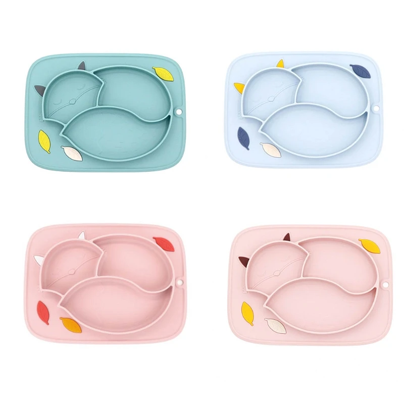 Cute Cartoon Animal Shape Baby Divided Plate Silicone Non-Slip Suction Self Feeding Training Dish Bowl Toddler Tableware 
Cute Cartoon Animal Shape Baby Divided Plate Silicone Non-Slip Suction Self Feeding Training Dish Bowl Toddler Tableware