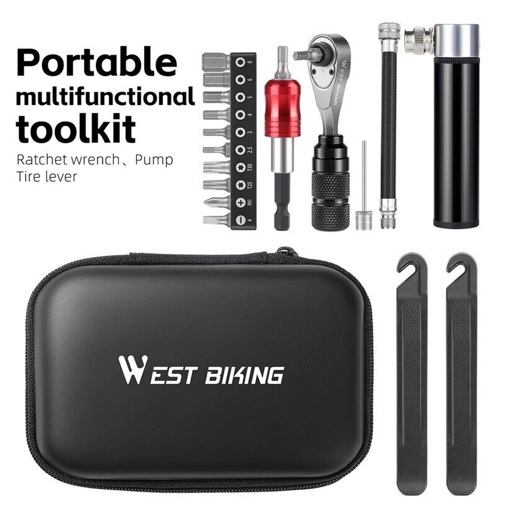 Magnetic Ratchet Wrench and Screwdriver Bit Set Reversible Ratchet Wrench Bicycle Repair Tool with Extension Rod 2 Pry Bars
Magnetic Ratchet Wrench and Screwdriver Bit Set Reversible Ratchet Wrench Bicycle Repair Tool with Extension Rod 2 Pry Bars