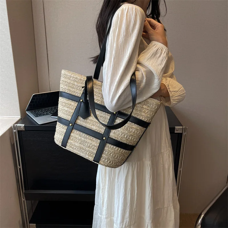 2023 Summer Beach Straw Bag Handbags Purse Big Capacity Commute Bag Female Shoulder Bag for Women Lady Travel Shopping Bags
2023 Summer Beach Straw Bag Handbags Purse Big Capacity Commute Bag Female Shoulder Bag for Women Lady Travel Shopping Bags