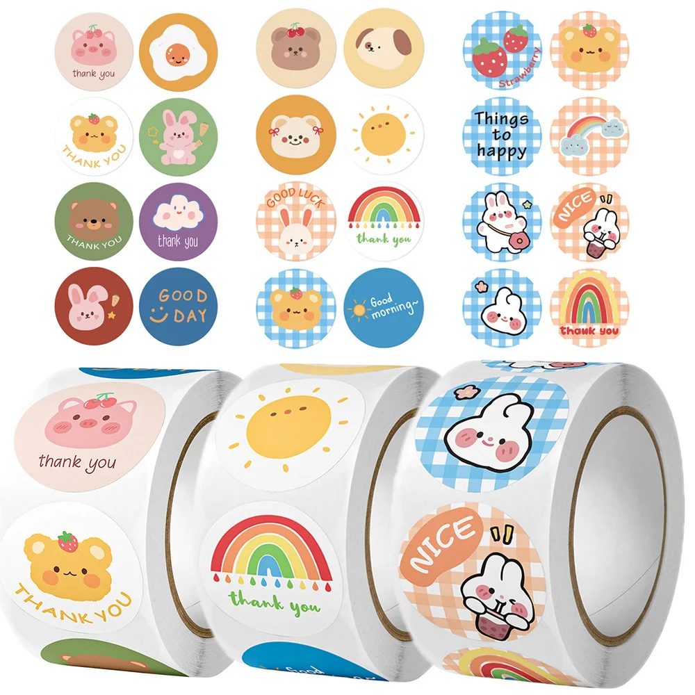500pcs Cartoon Stickers Scrapbook Kawaii Cute Round Stickers Gift Stationery Label DIY Gift Sealing Label Decoration Supplies
500pcs Cartoon Stickers Scrapbook Kawaii Cute Round Stickers Gift Stationery Label DIY Gift Sealing Label Decoration Supplies
