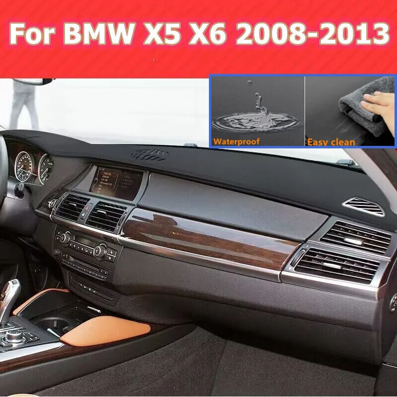 

PU Leather Dashboard Cover Dash Pretector Anti-Slip Mat Trim Dashmat Carpet For BMW X5 X6 2008-2013