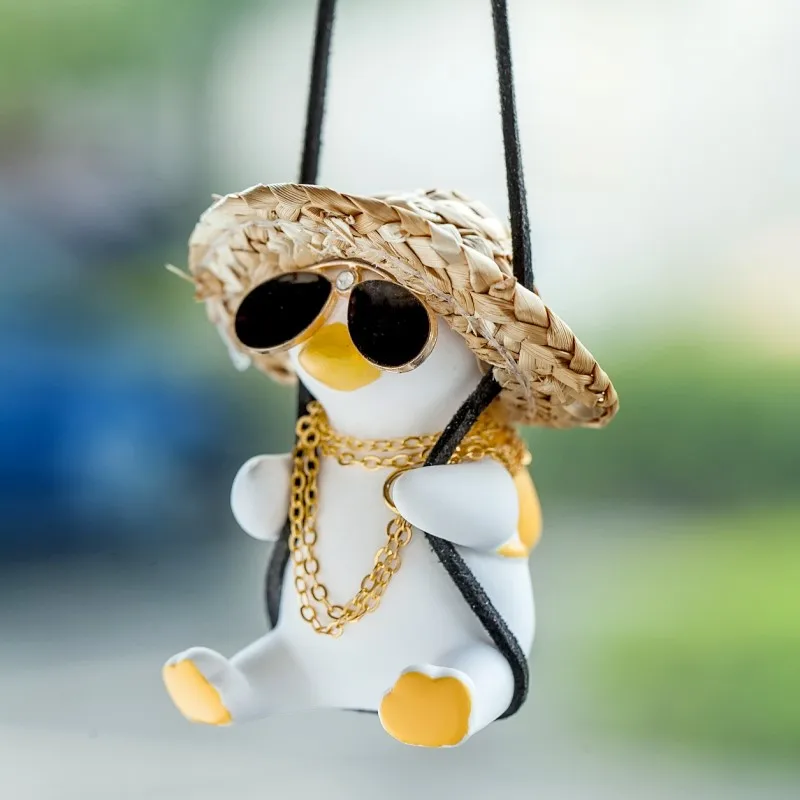 Cute Swing Duck with Straw Hat Car Pendant Auto Rearview Mirror Hanging Ornaments Interior Decoraction Accessories Fragrance
Cute Swing Duck with Straw Hat Car Pendant Auto Rearview Mirror Hanging Ornaments Interior Decoraction Accessories Fragrance